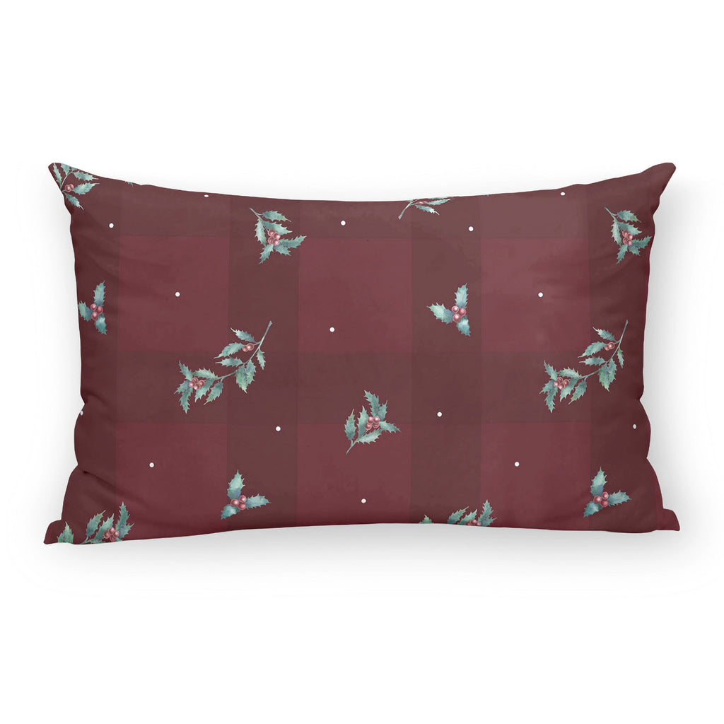 Red Christmas velvet cushion cover 1 30x50 cm