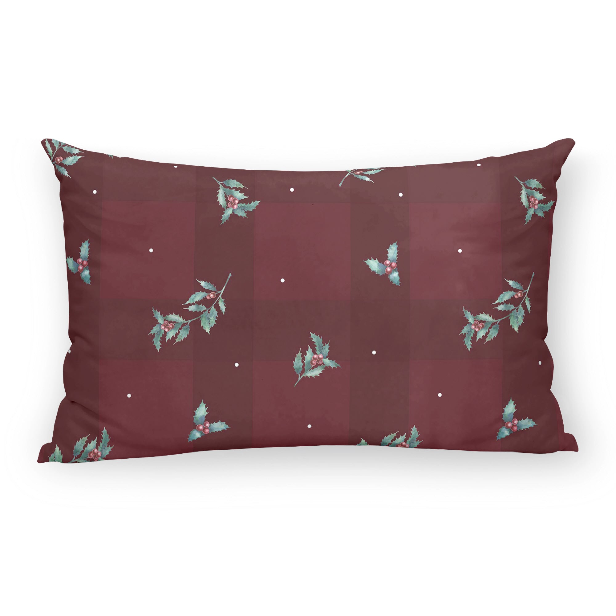 Red Christmas velvet cushion cover 1 30x50 cm