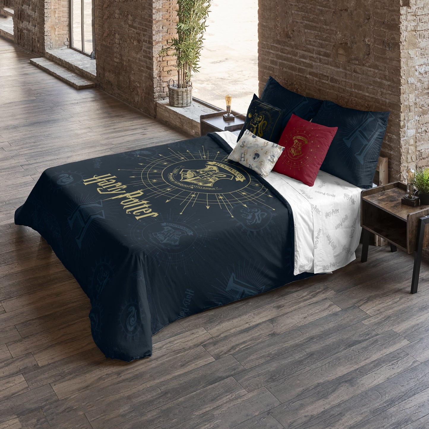 Funda nórdica 100% algodón Dormiens Draco Azul