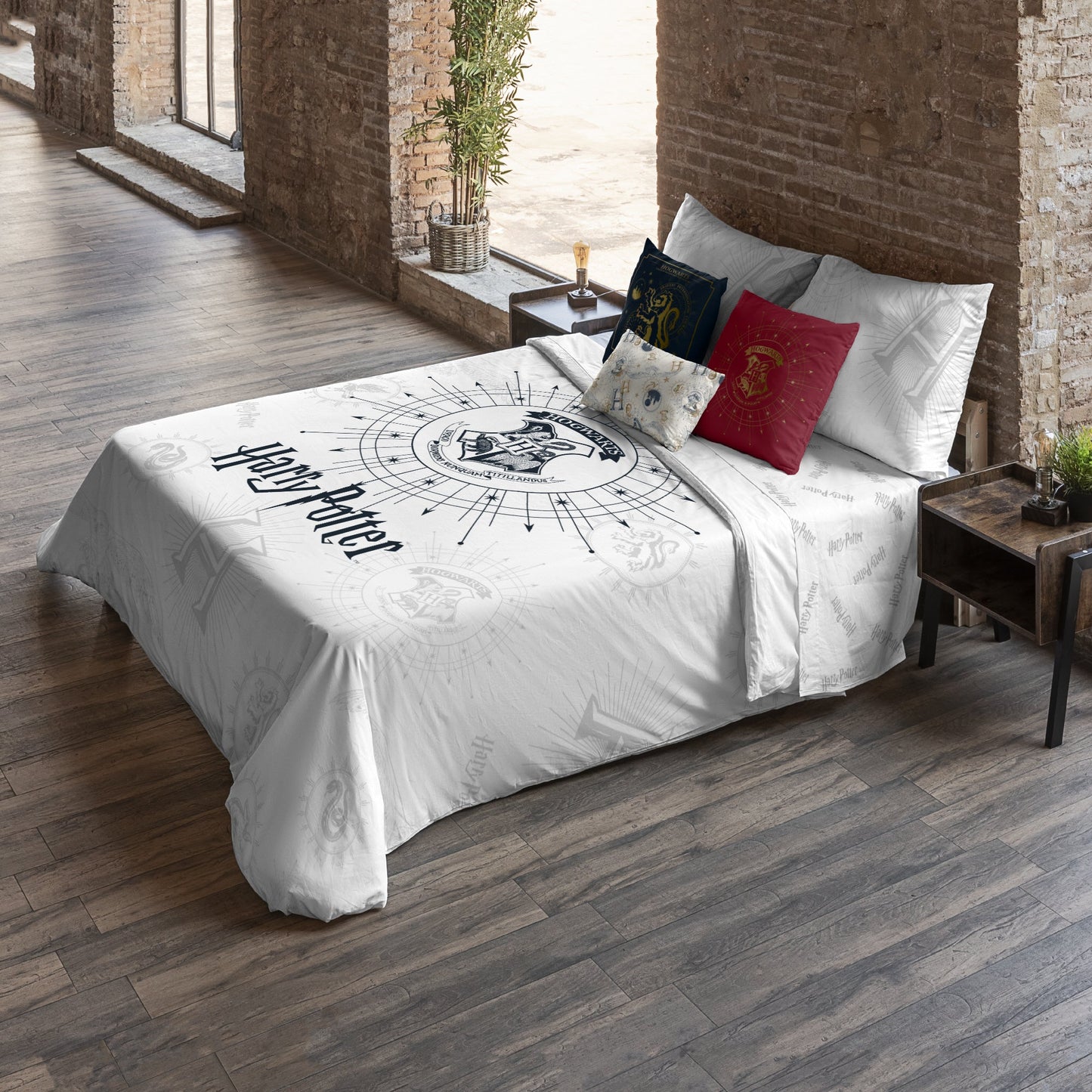 Funda nórdica 100% algodón Dormiens Draco Blanco