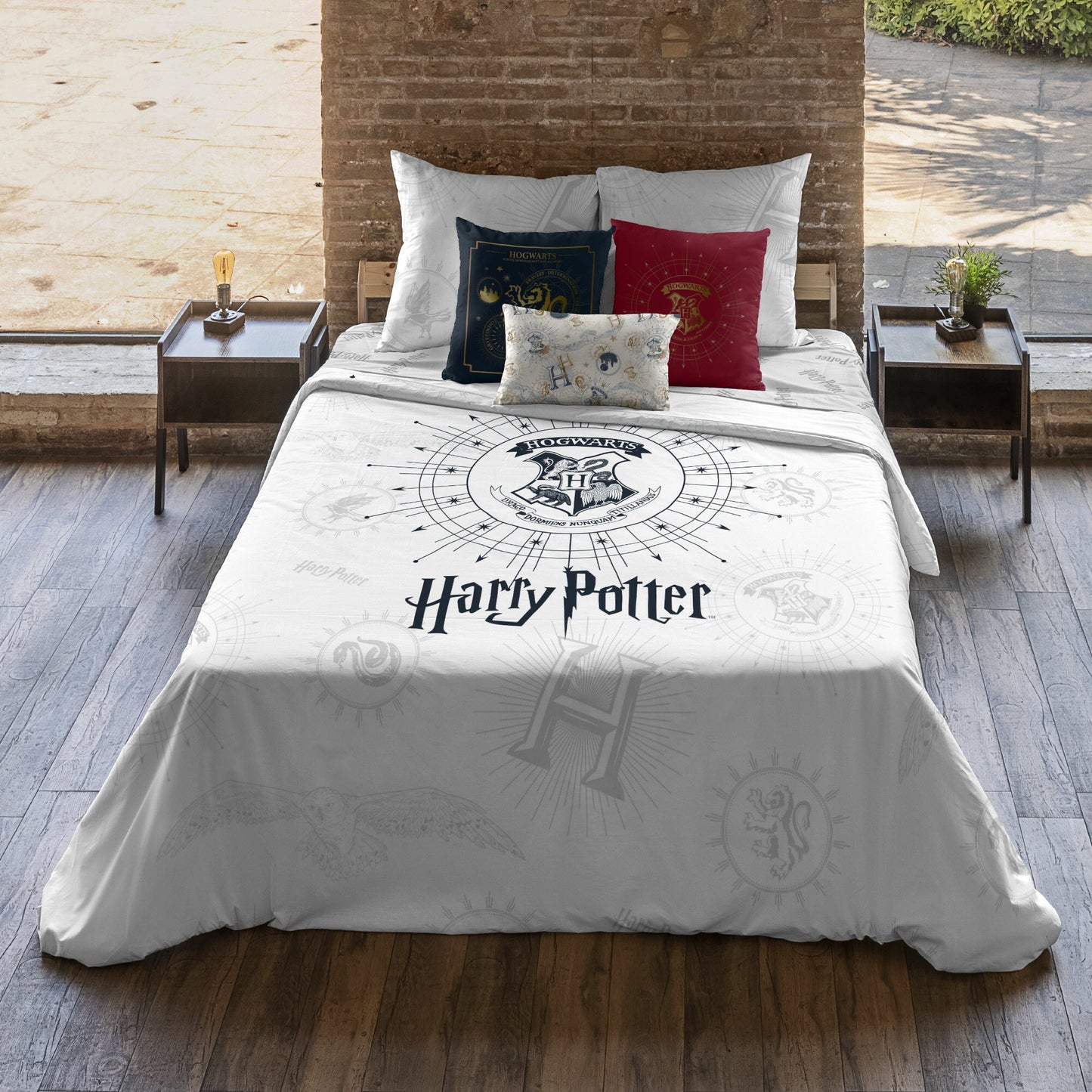 Funda nórdica 100% algodón Dormiens Draco Blanco