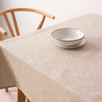Nappe antitache jacquard beige Bacoli 31990C
