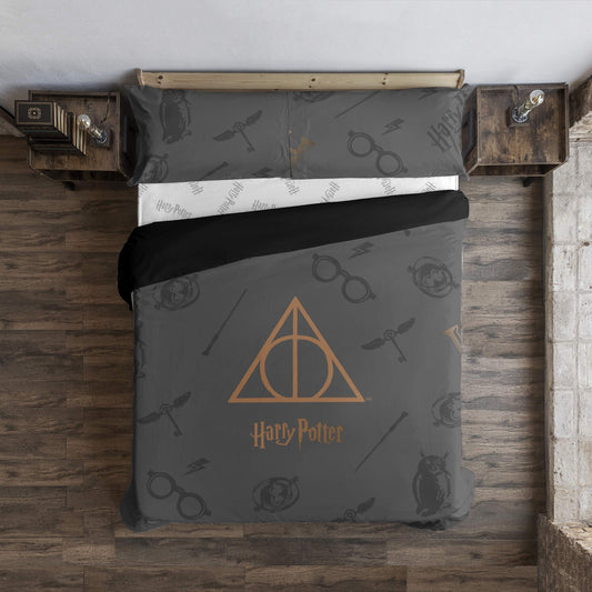 Funda nórdica Harry Potter microsatén Deathly Hallows