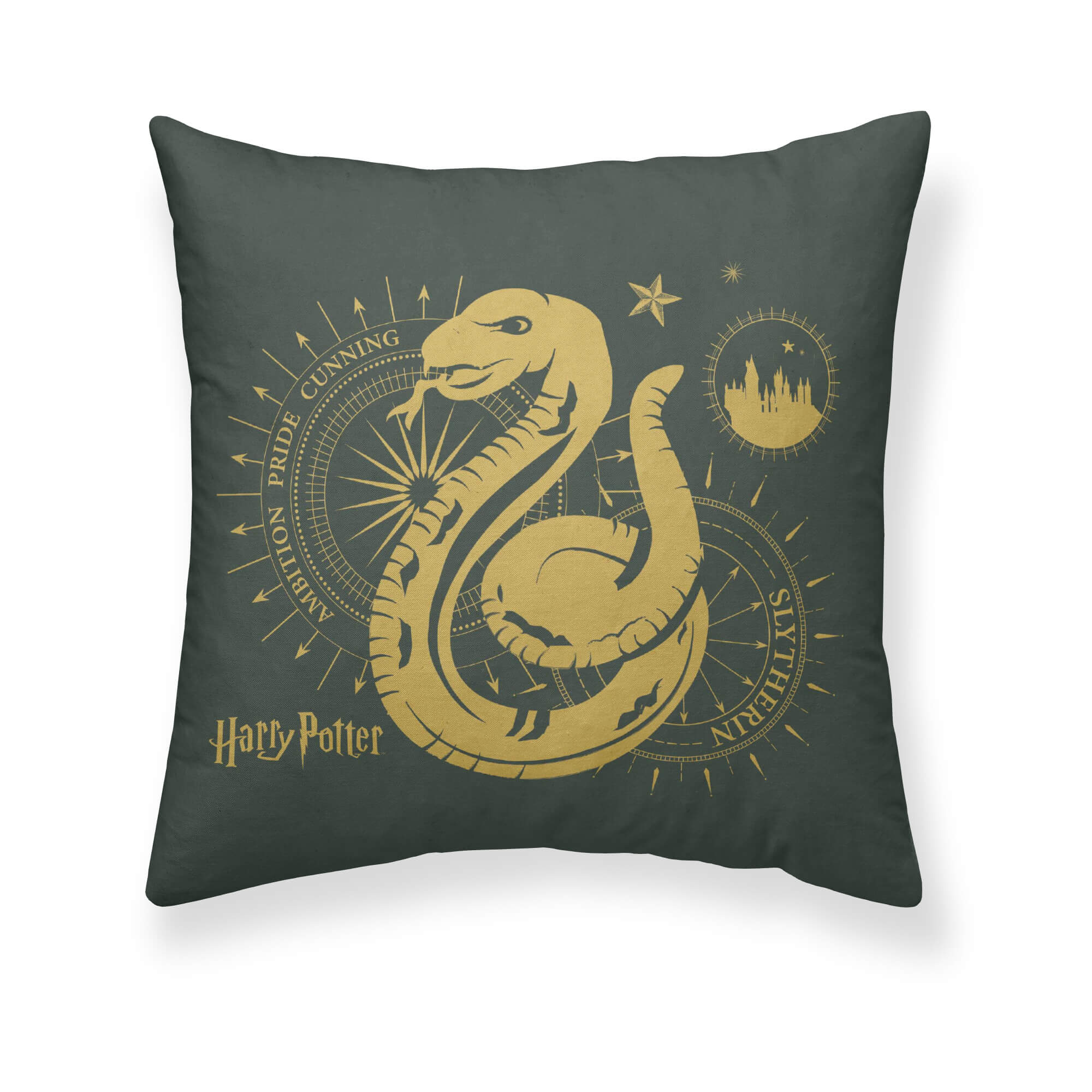 Harry Potter microsatin pillowcase Slytherin Gold A 65x65 cm