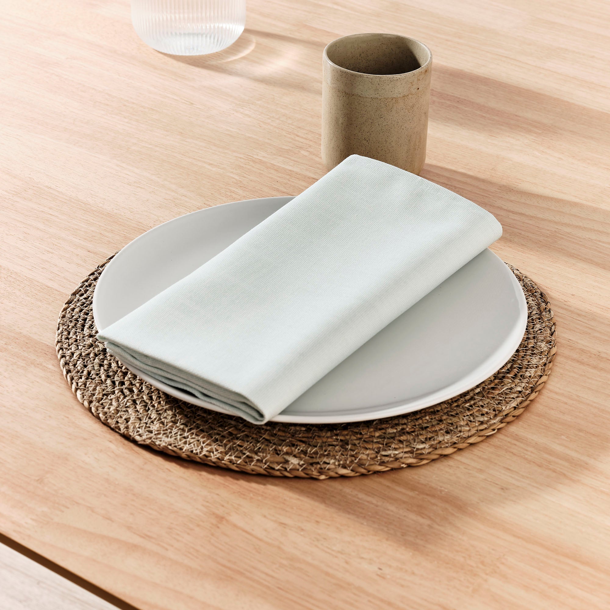 Pack de 2 unités de serviettes vert d'eau 50x50 cm