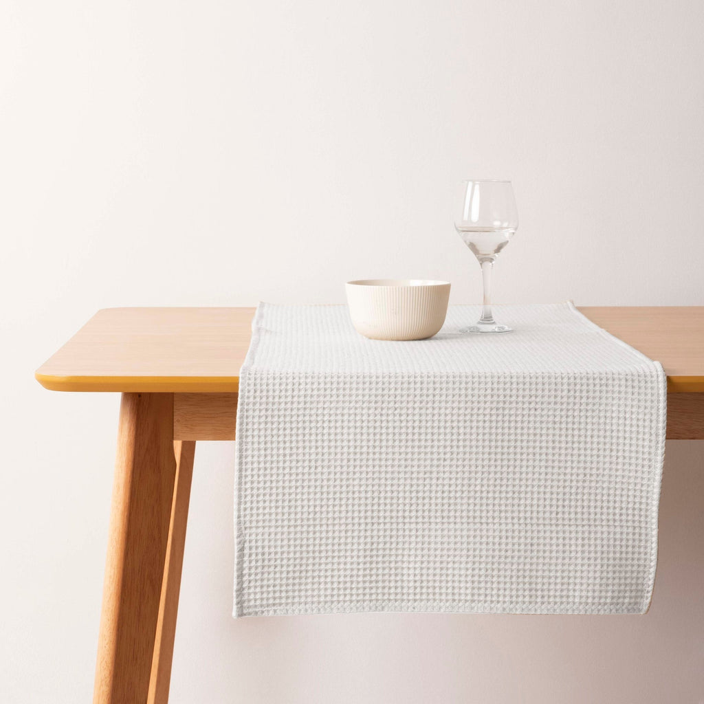 Natural Waffle Table Runner 45x140 cm