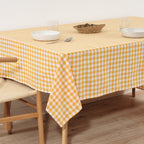 Nappe Vichy imperméable antitache Toucher tissu jaune