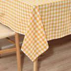 Nappe Vichy imperméable antitache Toucher tissu jaune