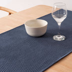 Waffle Blue Majolica Table Runner 45x140 cm