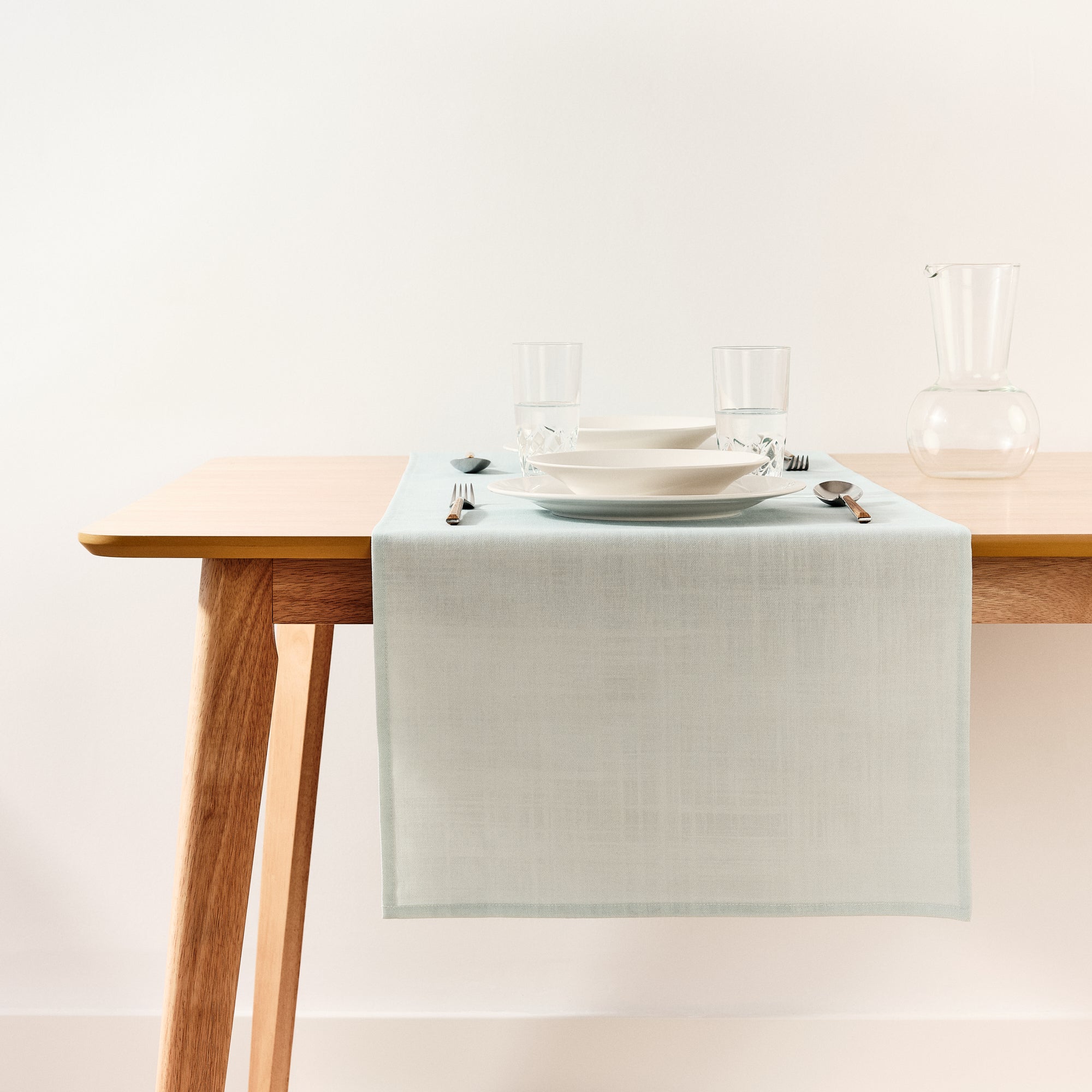 Chemin de table bleu 45x140 cm