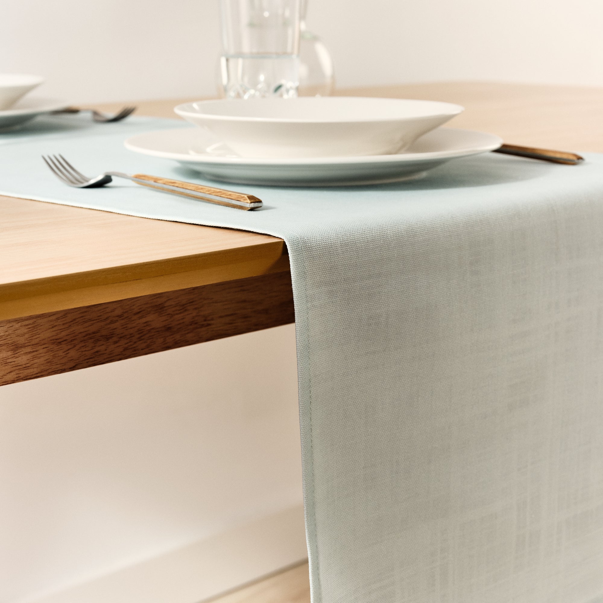 Chemin de table bleu 45x140 cm