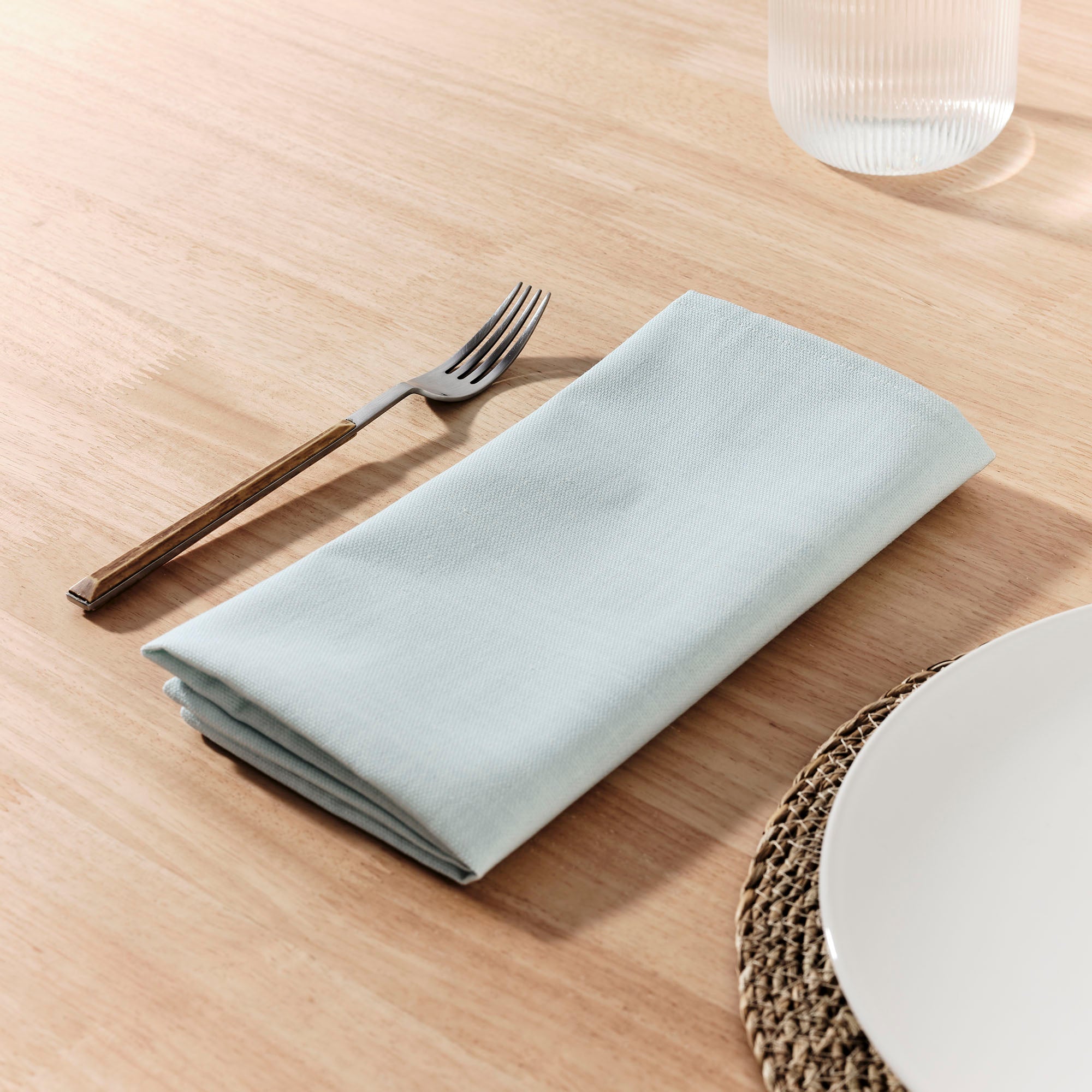 Pack de 2 unités de serviettes bleues 50x50 cm