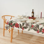 Christmas Flowers 2 stain-resistant tablecloth