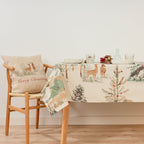 Christmas Deer Fabric Tablecloth