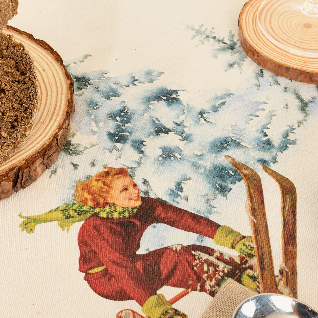 Christmas Sky Fabric Tablecloth