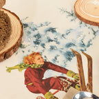 Christmas Sky Fabric Tablecloth