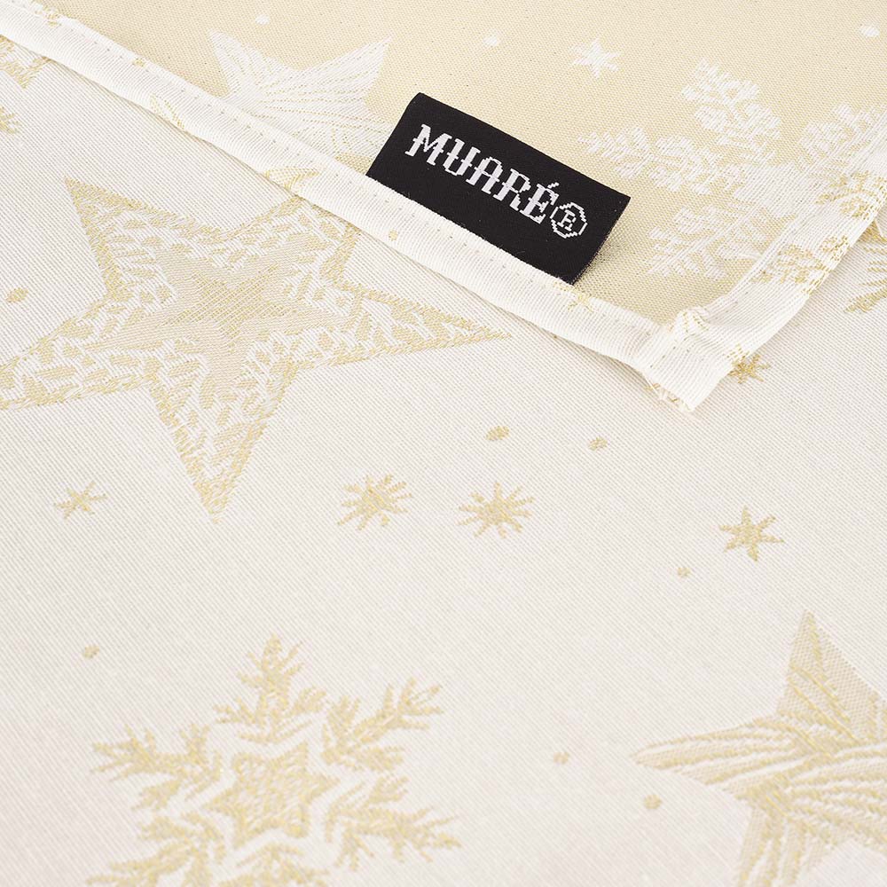 Jacquard tablecloth 31114A Natural Gold Lurex