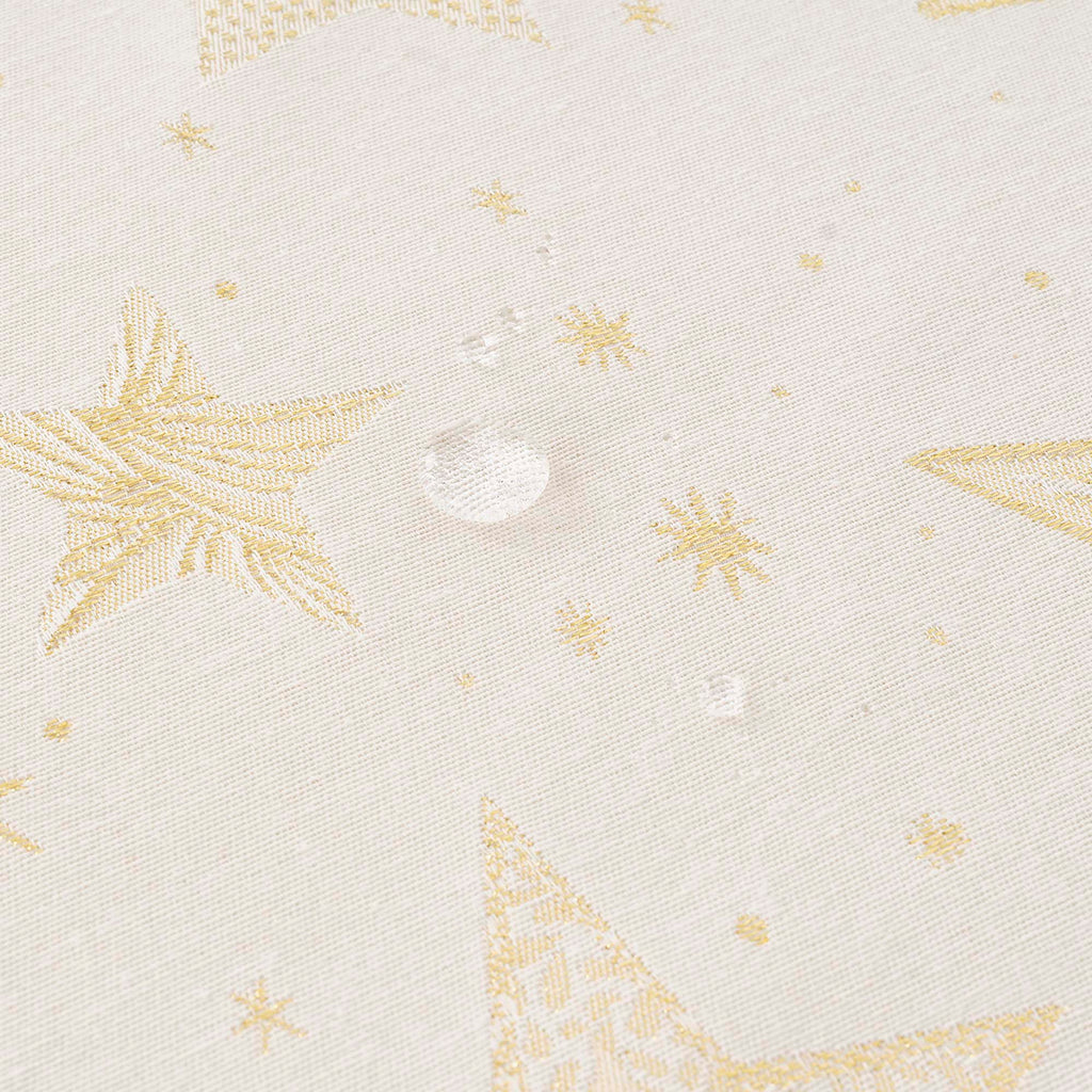 Jacquard tablecloth 31114A Natural Gold Lurex