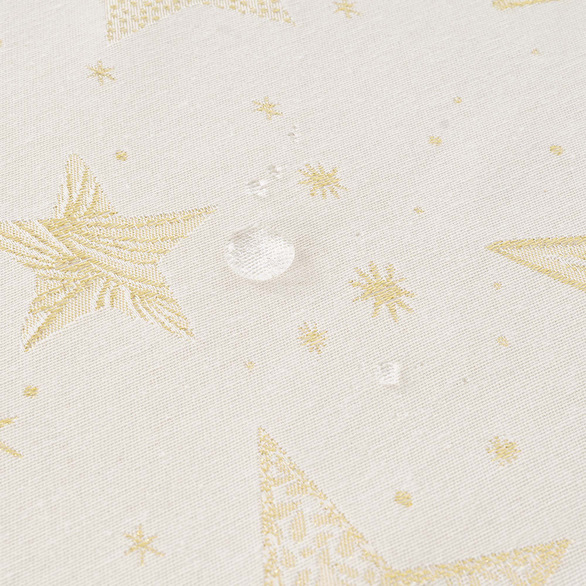 Jacquard tablecloth 31114A Natural Gold Lurex