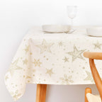 Jacquard tablecloth 31114A Natural Gold Lurex