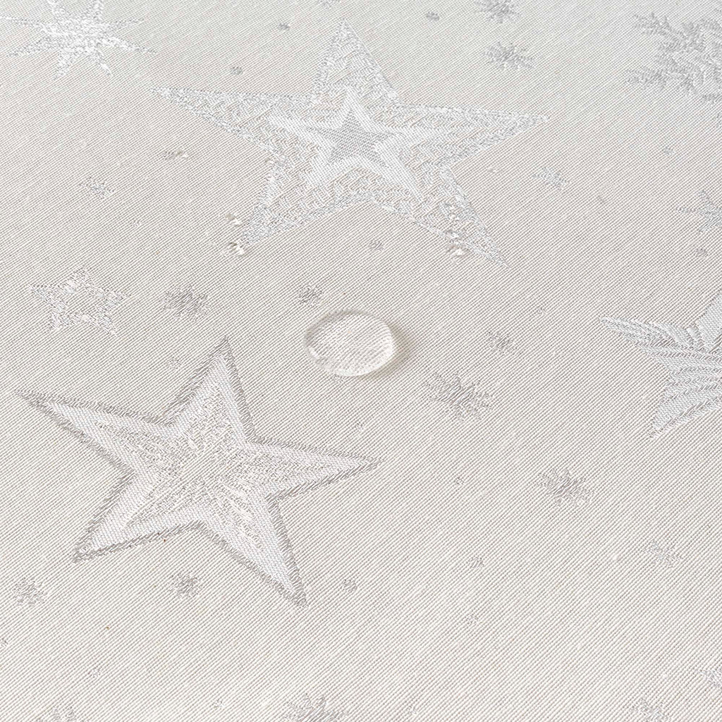 Jacquard tablecloth 31114A Natural Silver Lurex