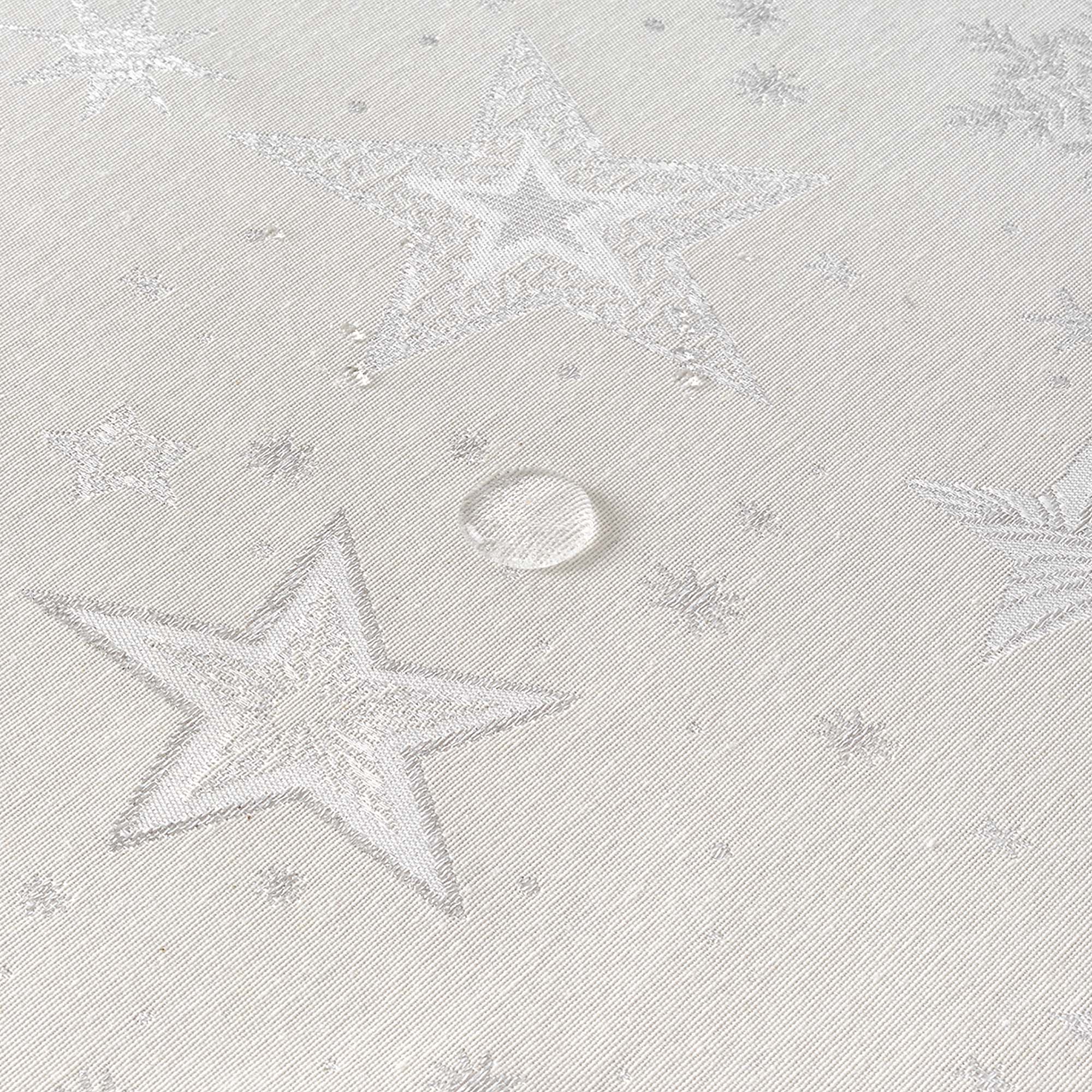 Jacquard tablecloth 31114A Natural Silver Lurex