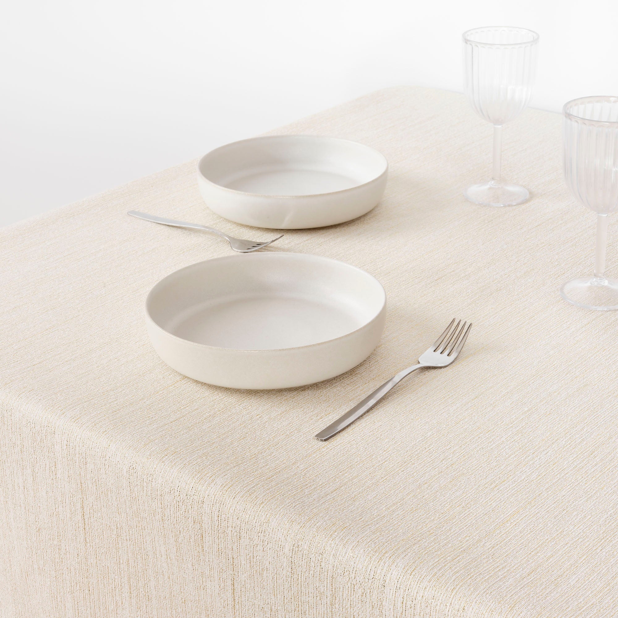 Jacquard tablecloth R17948 Natural Gold Lurex