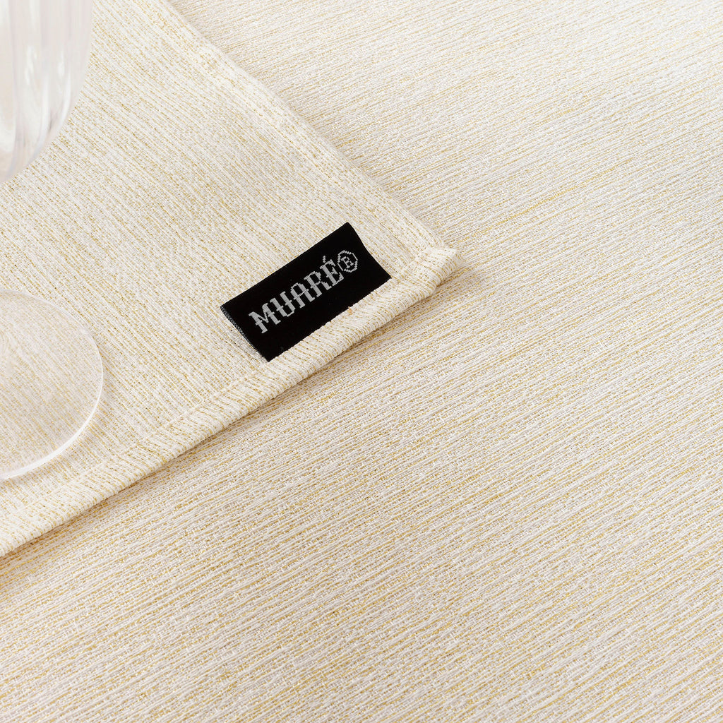 Jacquard tablecloth R17948 Natural Gold Lurex