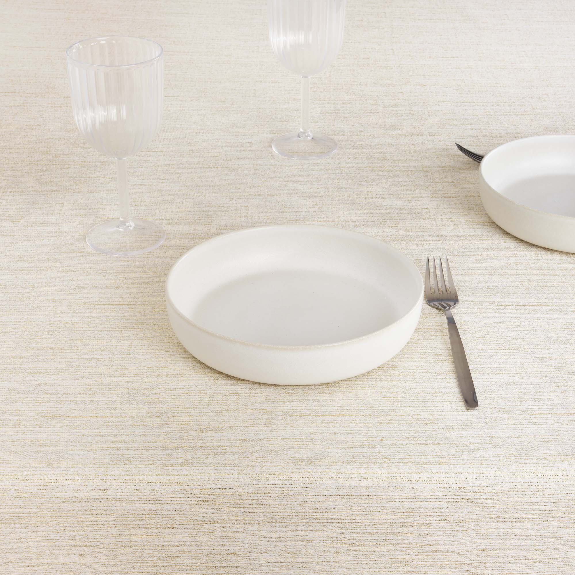 Jacquard tablecloth R17948 Natural Gold Lurex