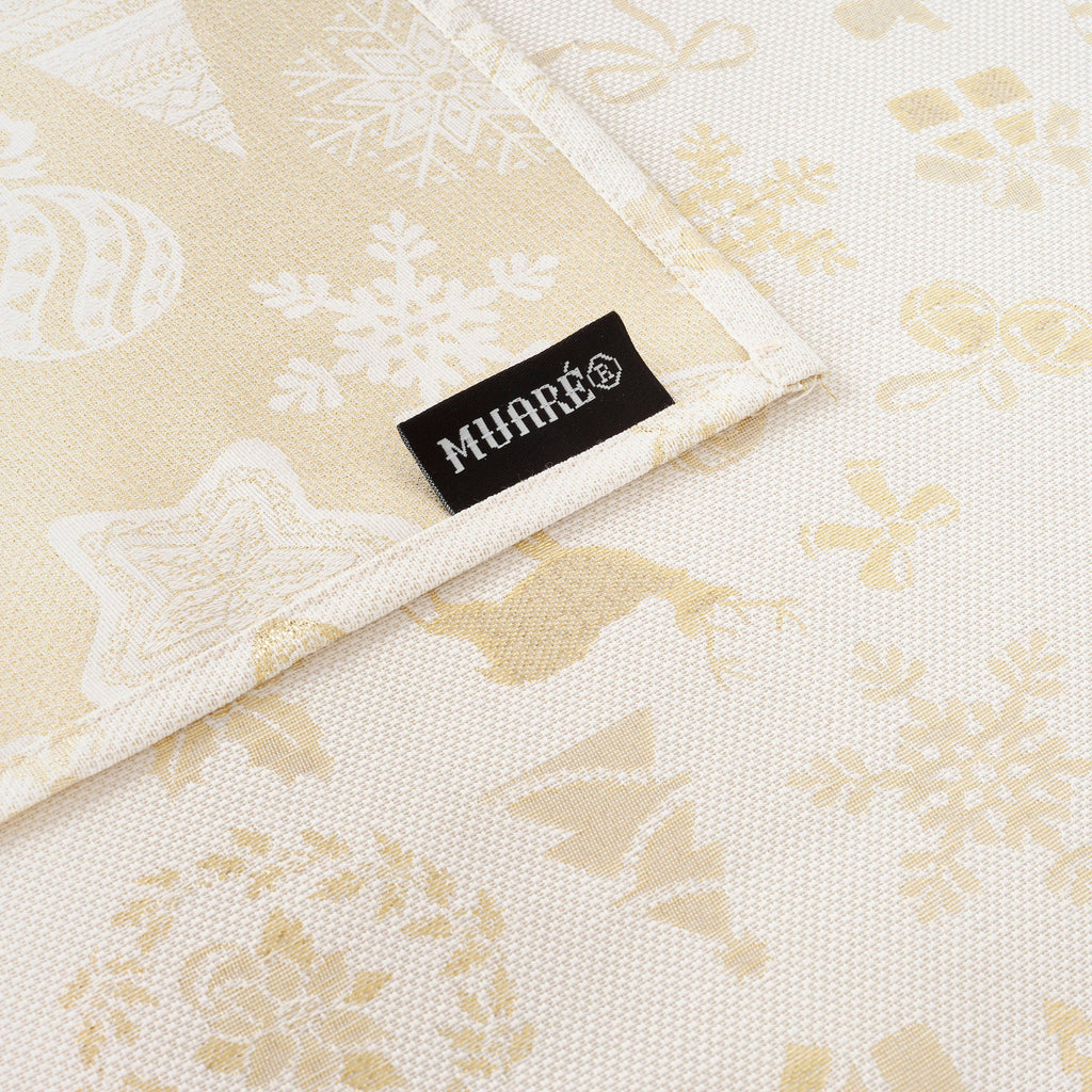 Jacquard tablecloth R22119 Natural Gold Lurex