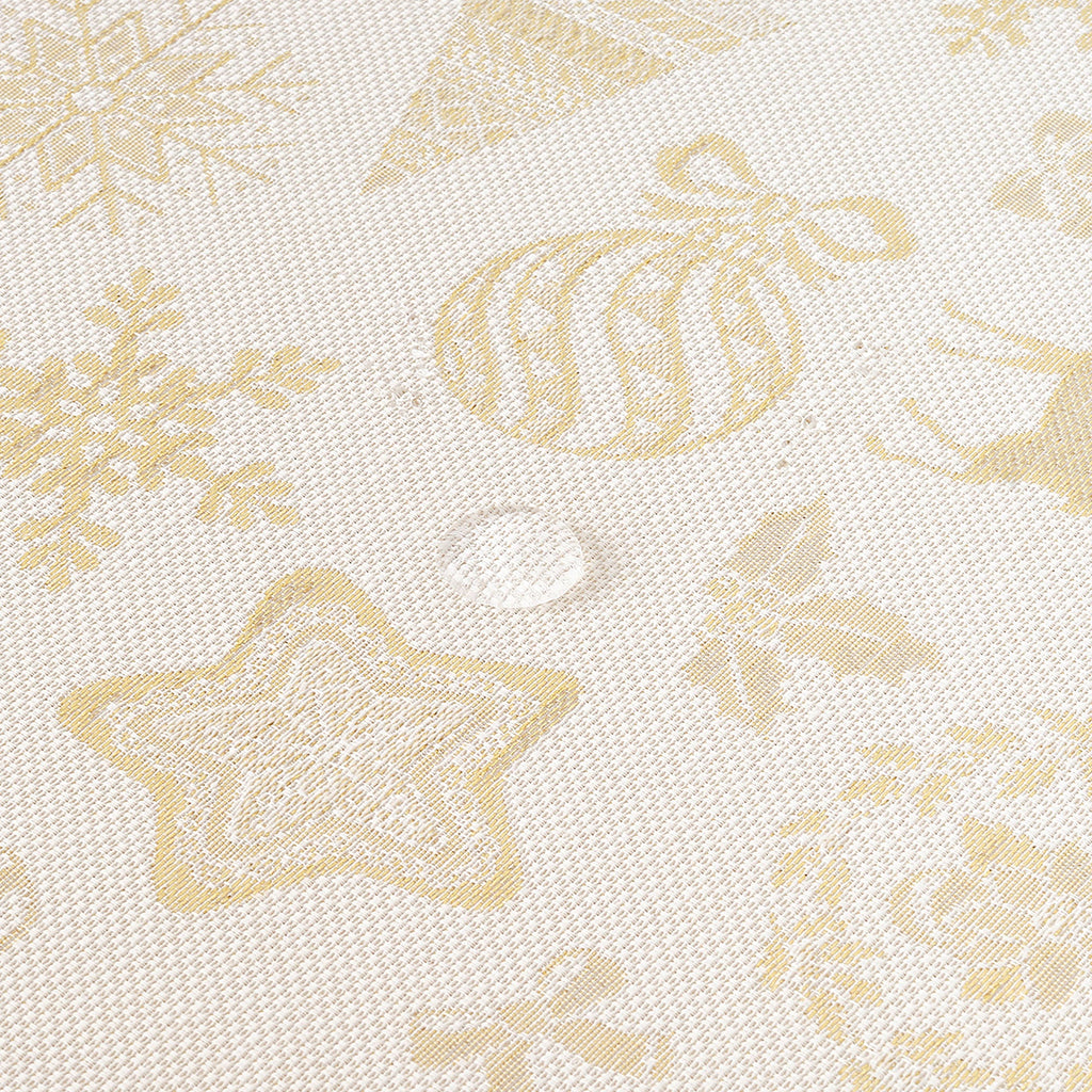 Jacquard tablecloth R22119 Natural Gold Lurex