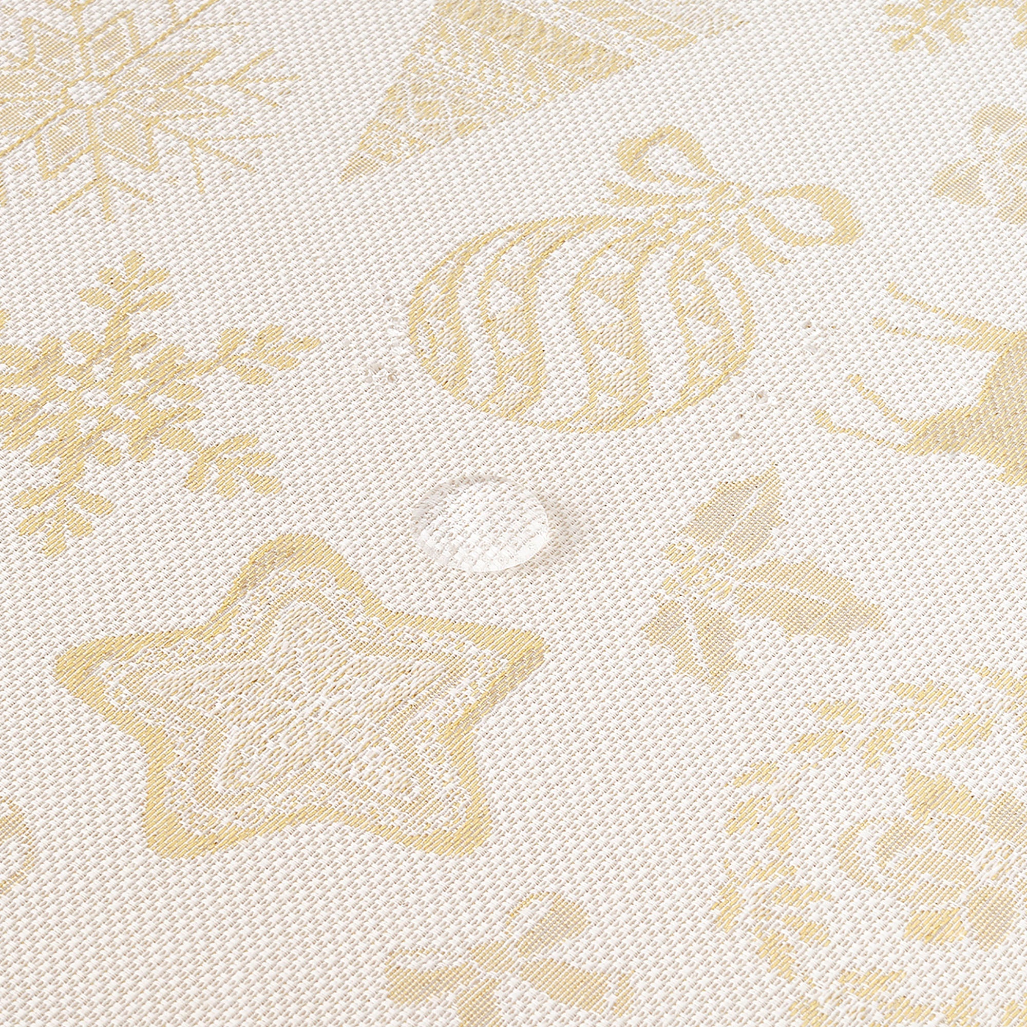 Jacquard tablecloth R22119 Natural Gold Lurex
