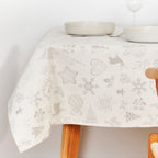Jacquard tablecloth R22119 Natural Silver Lurex