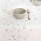 Mantel tacto tela jacquard Navidad Astroni Lurex R22120 Natural Plata