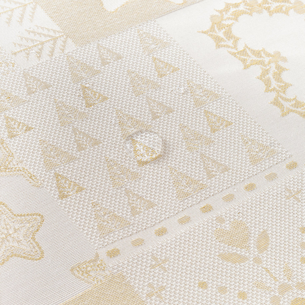 Nappe Jacquard R22124 Lurex Or Naturel