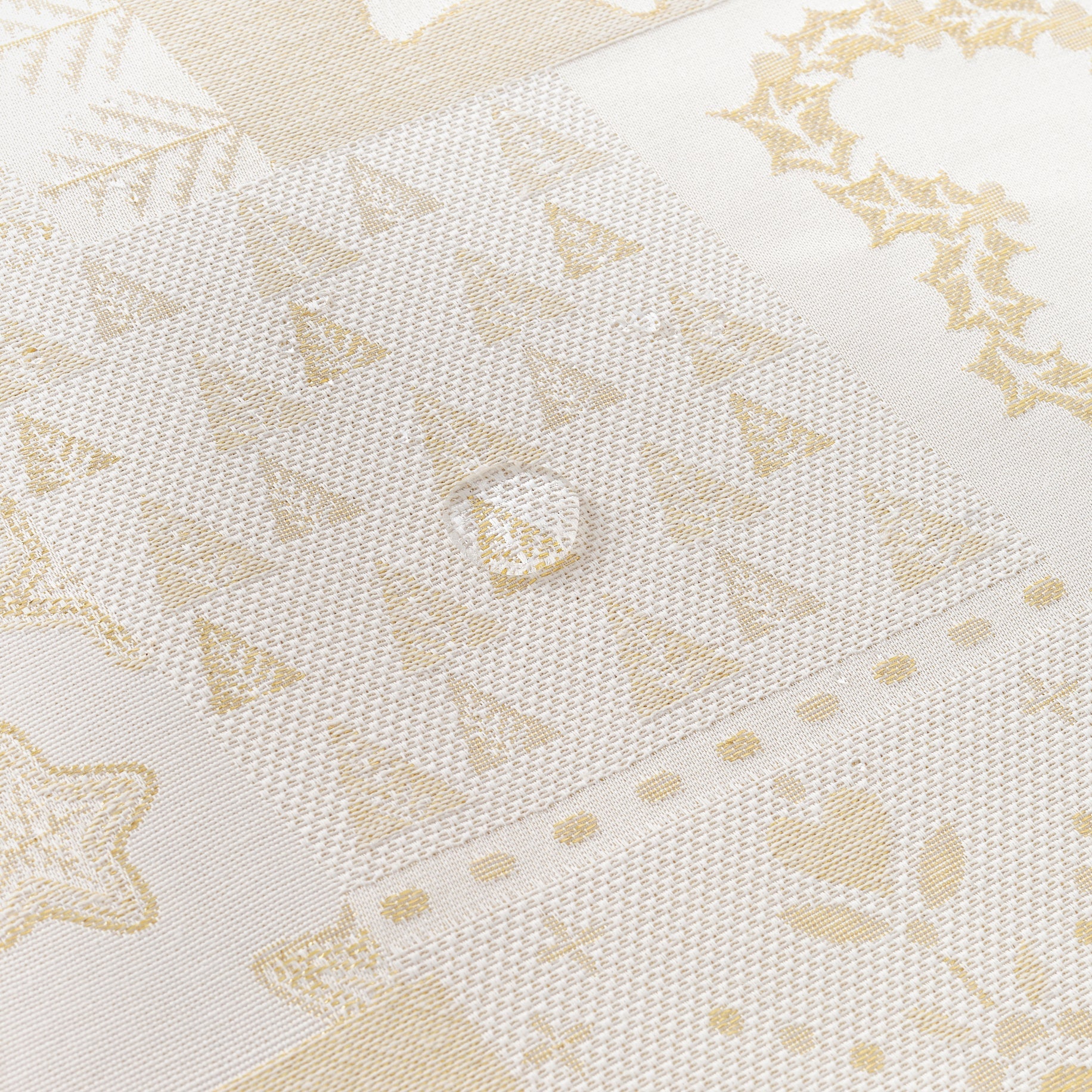 Nappe Jacquard R22124 Lurex Or Naturel