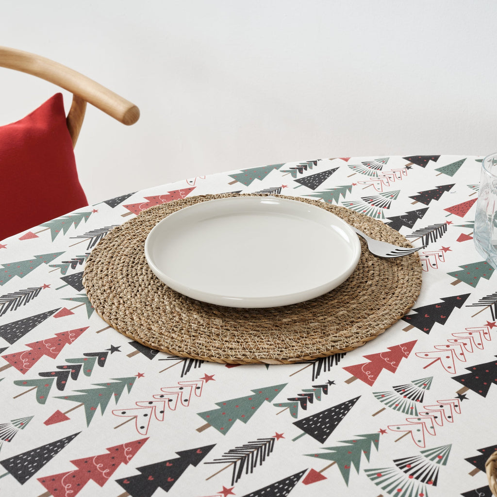 Lapland stain-resistant round tablecloth 51-100
