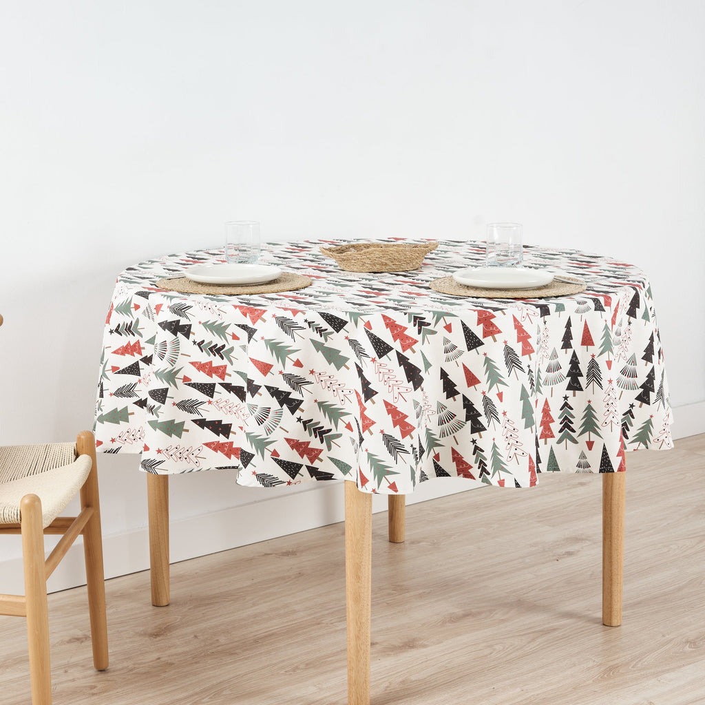Lapland stain-resistant round tablecloth 51-100