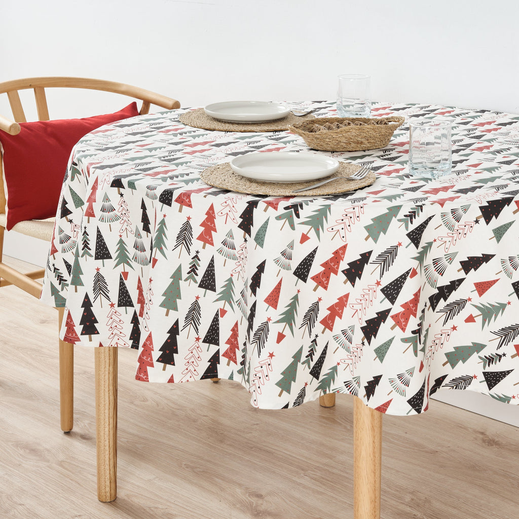 Lapland stain-resistant round tablecloth 51-100