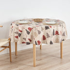 Lapland stain-resistant round tablecloth 52-100