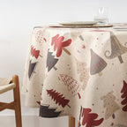 Lapland stain-resistant round tablecloth 52-100
