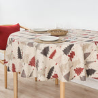 Lapland stain-resistant round tablecloth 52-100