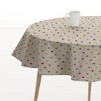 Round stain-resistant tablecloth 0119-19