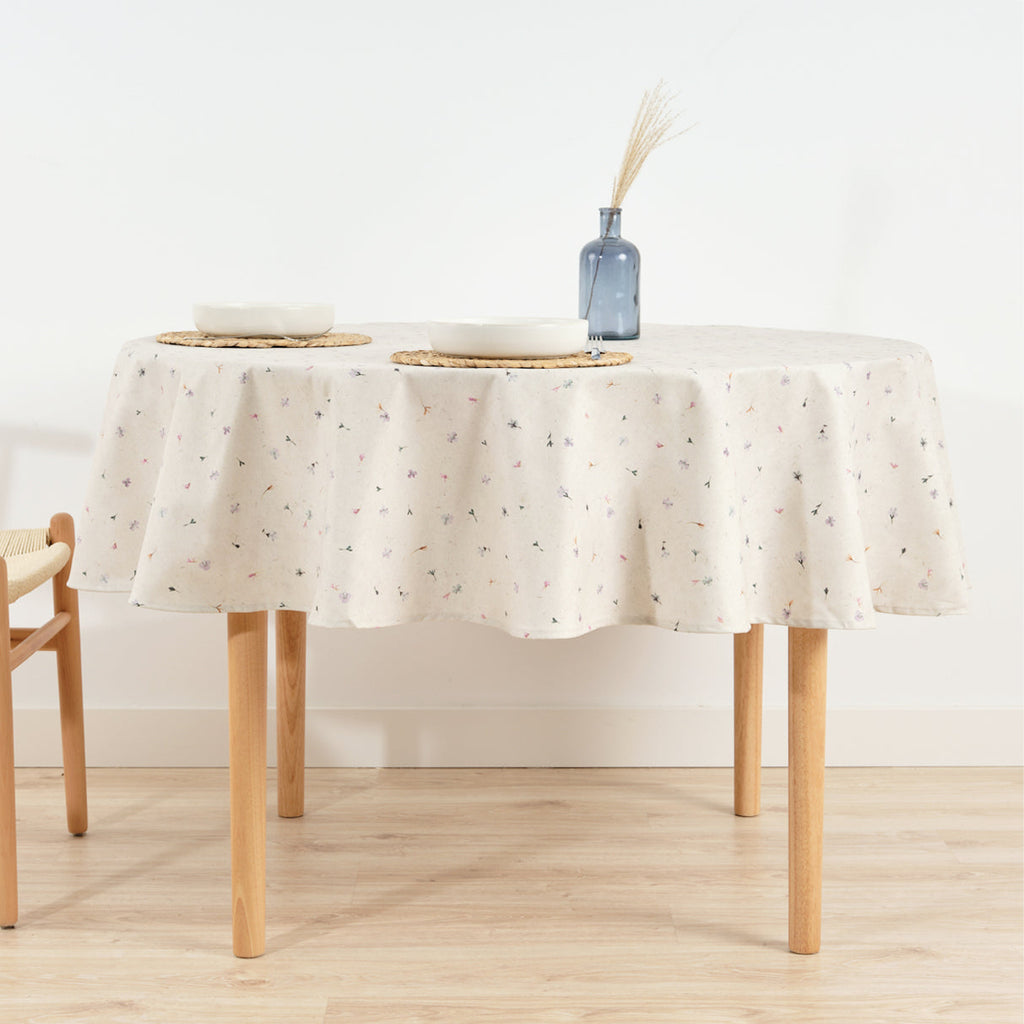Round stain-resistant tablecloth 0120-343