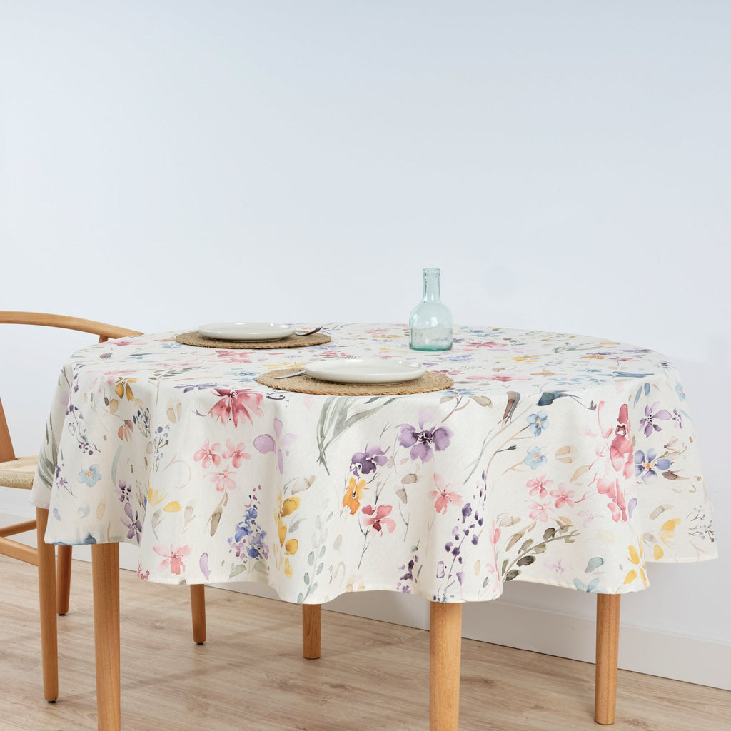 Round stain-resistant tablecloth 0120-415