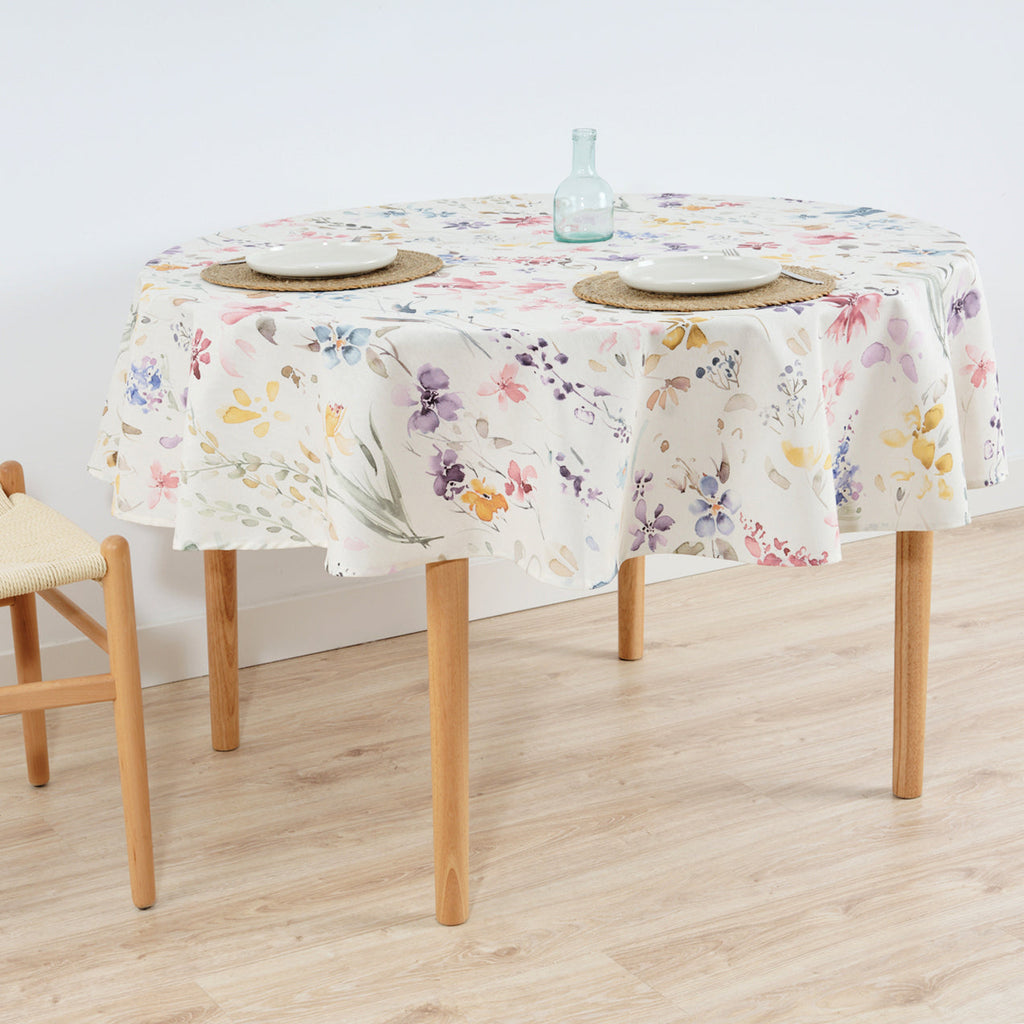 Round stain-resistant tablecloth 0120-415