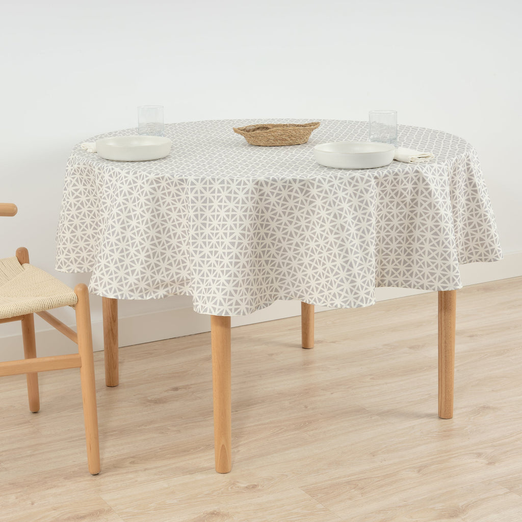 Round stain-resistant tablecloth 0318-122