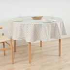 Round stain-resistant tablecloth 0318-122