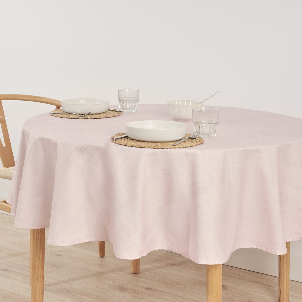 Round stain-resistant tablecloth 0120-312