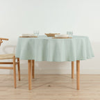 Round stain resistant tablecloth Summer Blue
